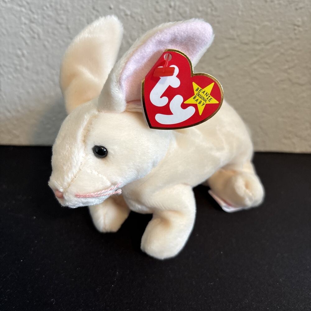 Ty Beanie Baby Nibbler the Bunny - DOB April 6, 1998